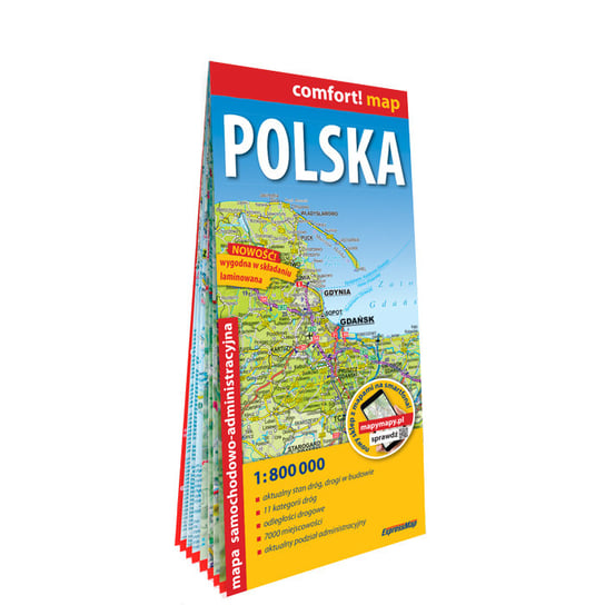 Polska. Mapa samochodowo-administracyjna 1:800 000 Opracowanie zbiorowe