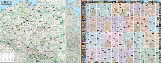 Polska. Mapa ścienna atrakcji turystycznych (listwa) Expressmap Polska Sp. z o.o.