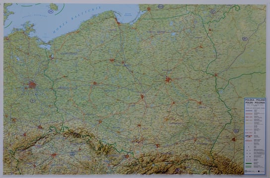 Polska mapa ścienna plastyczna 1:800 000, Global Map Global Map