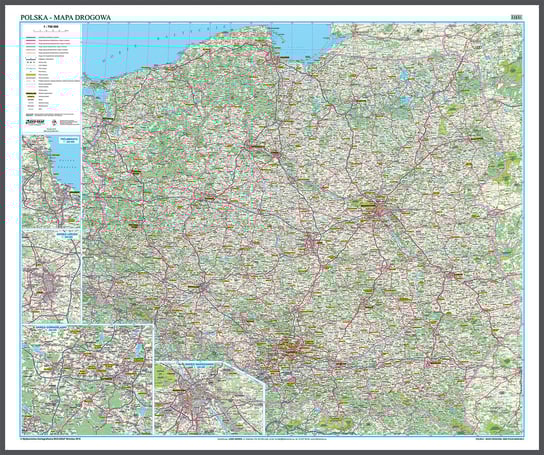 Polska mapa ścienna WYDANIE 2025 drogowa administracyjna 1:700 000 ArtGlob Artglob