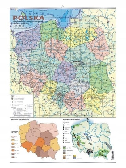 Polska mapa V administracyjno drogowa + mapki VISUAL System