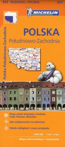 Polska Południowo-Zachodnia. Mapa 1:300 000 Michelin Travel Publications