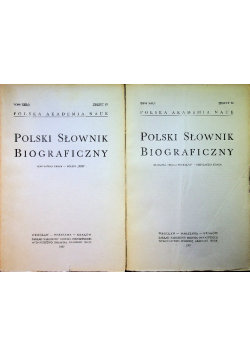 Polski słownik biograficzny Tom XIII  / 1 i 2 Opracowanie zbiorowe