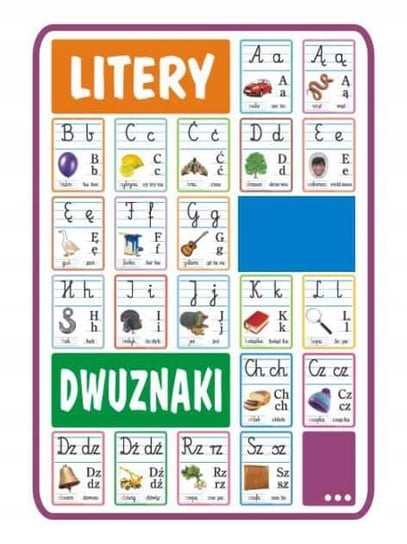 Polskie litery i dwuznaki - zestaw 39 plansz A3 alfabet abecadło PHU Lewandowski