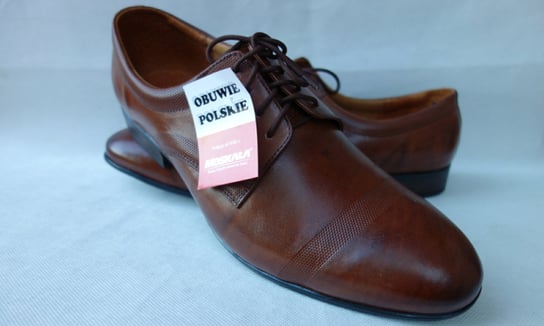 POLSKIE skórzane PÓŁBUTY MĘSKIE koniak 43 Polskie buty