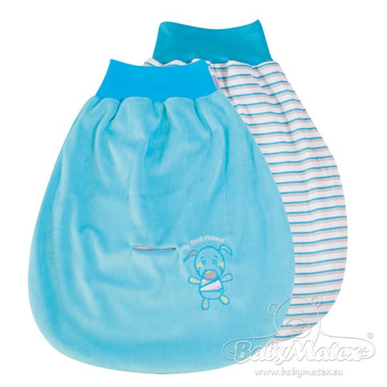 Półśpiworek niemowlęcy Sono 0-8 mcy niebieski paski dwustronny do fotelika BabyMatex Babymatex
