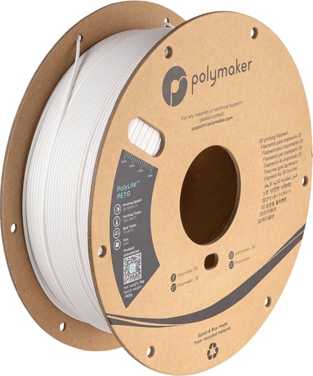 Polymaker PolyLite PETG White 1.75mm 1kg Polymaker