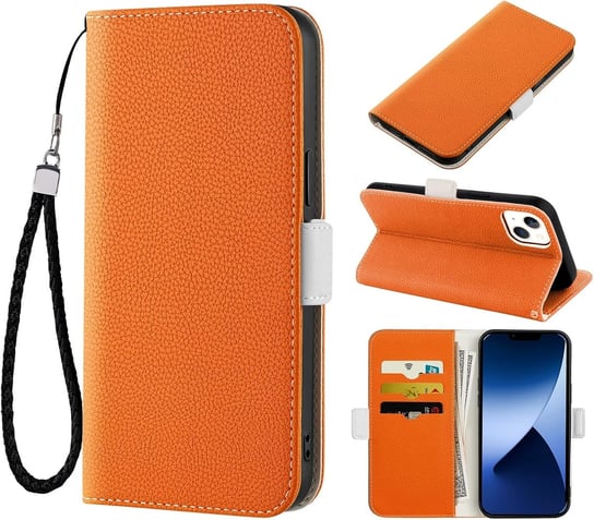 POMARAŃCZOWE ETUI IPHONE 14 MAX 6.7' ZAMYKANE Amazon