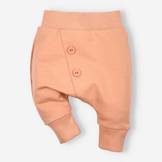 Pomarańczowe spodnie dresowe COLOUR NUMBERS z bawełny organicznej dla chłopca-56 NINI
