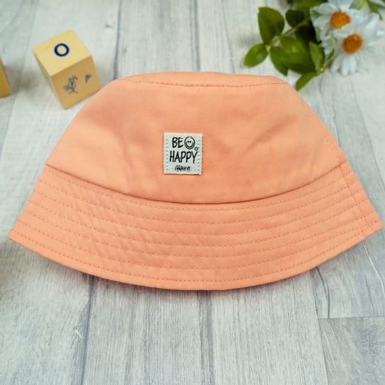 Pomarańczowy Kapelusz Bucket Hat Be Happy Czapka Z Daszkiem Lato be Snazzy