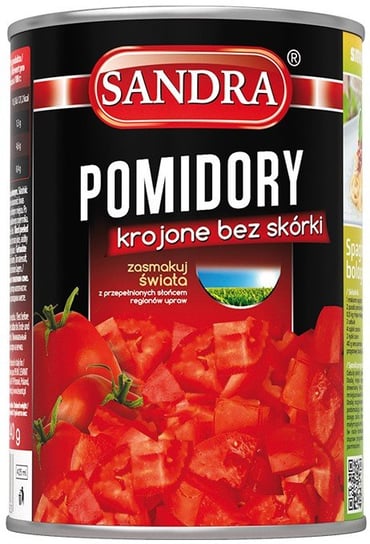 Pomidory krojone bez skórki Sandra puszka 425ml Inna marka