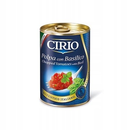 Pomidory w kawałkach z bazylią CIRIO 400g Cirio