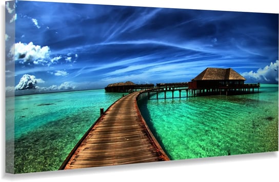 POMOST PLAŻA Obraz na płótnie CANVAS 120x60cm /inna NaklejkiOzdobne