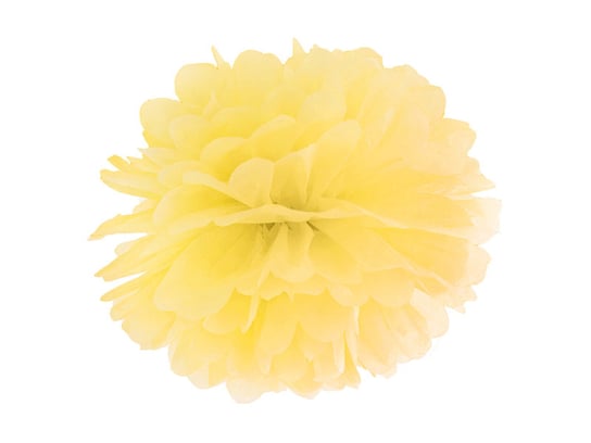 Pompon bibułowy, żółty, 35 cm PartyDeco