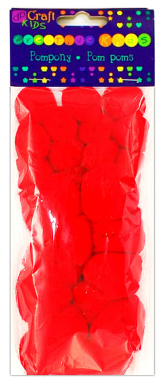 Pompony akrylowe Czerwone (24 szt.) KSPO-016 Dalprint dpCraft