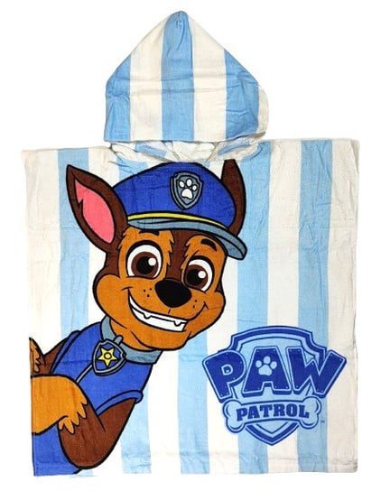 Ponczo kąpielowe Psi Patrol Chase paski 60x60 cm Inna marka