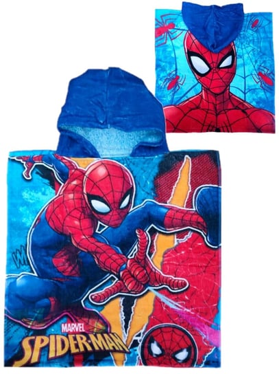 Ponczo poncho ręcznik z kapturem Spiderman Bawełna Marvel