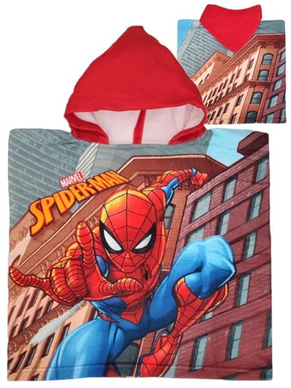 Ponczo poncho ręcznik z kapturem Spiderman Microfibra Fashion UK