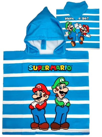 Ponczo poncho ręcznik z kapturem Super Mario Microfibra Nickelodeon