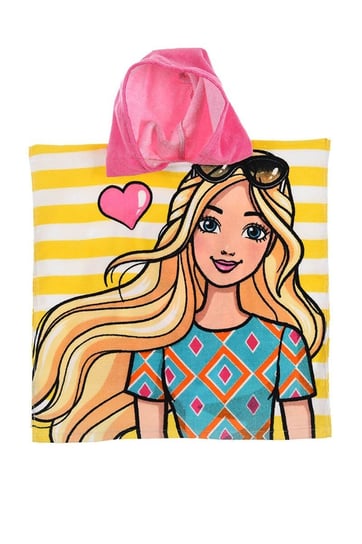 Ponczo , ręcznik z kapturem dla dziewczynki Mattel - Barbie Mattel