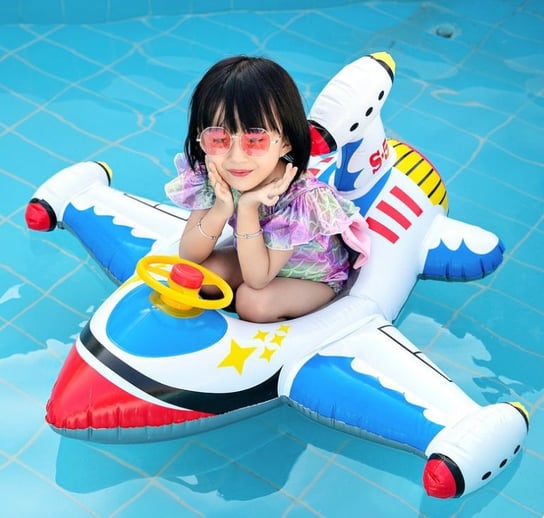 Ponton dla dzieci do pływania, Materac dmuchany — samolot Hedo