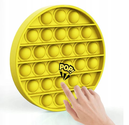 Pop it, zabawka sensoryczna antystresowa Push Pop Bubble gniotek, kółko, Żółte Pop it
