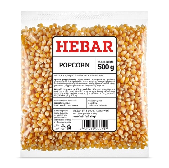 Popcorn 500g Hebar