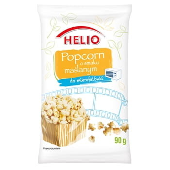 Popcorn do mikrofalówki o smaku maślanym 90 g HELIO Helio
