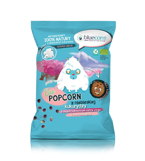 Popcrop, Popcorn z niebieskiej kukurydzy z solą himalajską, bezglutenowy bio, 50 g Vivio