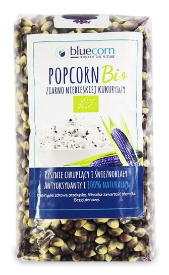 Popcrop, ziarna popcornu z niebieskiej kukurydzy bezglutenowe bio, 350 g BLUECORN
