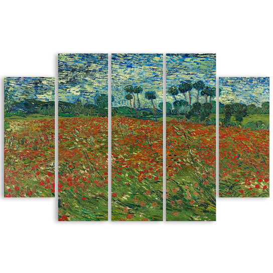 Poppy Field - Van Gogh 150x100  (5 Panele) Legendarte