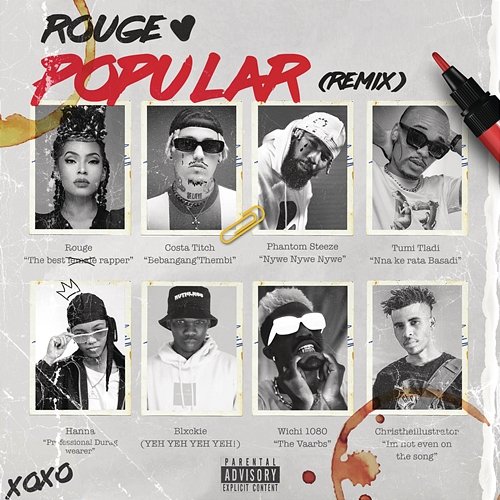 Popular Remix Rouge feat. Costa Titch, Phantom Steeze, Tumi Tladi, Hanna, Blxckie