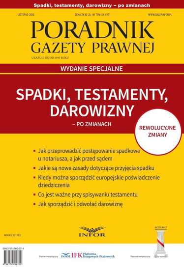Poradnik Gazety Prawnej. Spadki, testamenty, darowizny - po zmianach Opracowanie zbiorowe