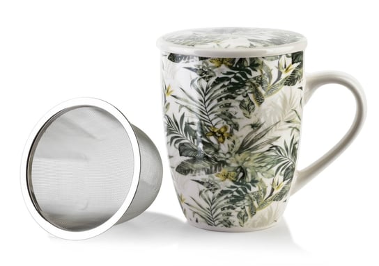 Porcelanowy kubek do parzenia herbaty ziół 320 ml Mondex