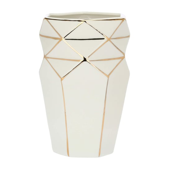 Porcelanowy wazon Cubismo - Beżowy, L Rituali Domestici
