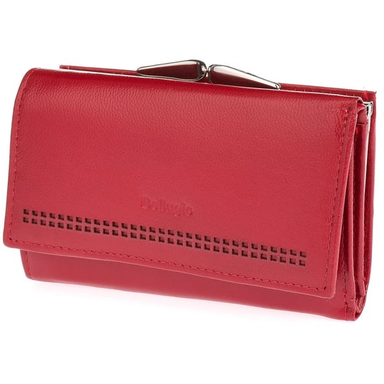 Poręczny portfel damski w wyrazistych kolorach - ciemnoczerwony Bellugio