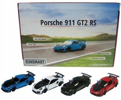 PORSCHE 911 GT2 NAPĘD MODEL METAL KINSMART 1:36 Hipo