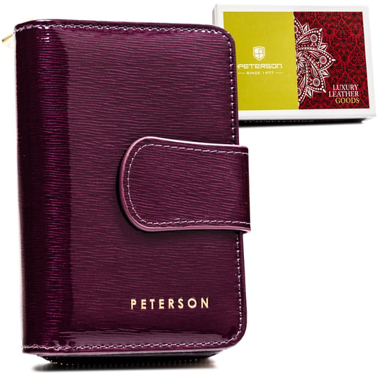 Portfel damski portmonetka na prezent Peterson, ciemnofioletowy Peterson