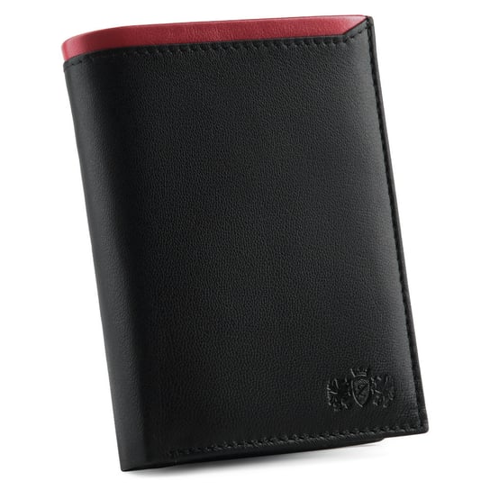 Portfel męski skórzany czarny pionowy, portfel z ochroną kart RFID  skóra naturalna  Zagatto / ZG-N4-F9 Zagatto