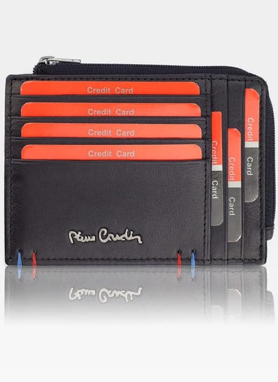 Portfel Skórzany Cardholder Męski Pierre Cardin Slim Czarny TIlak22 88103 Pierre Cardin