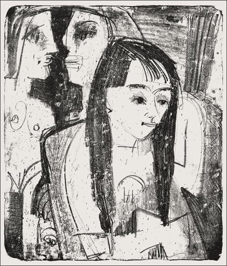 Portrait of a Girl, Ernst Ludwig Kirchner - plakat 20x30 cm Galeria Plakatu
