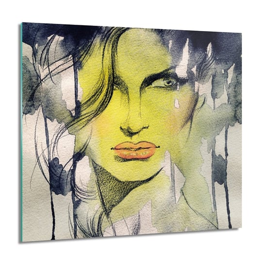 Portret kobieta łza obraz na szkle ścienny, 60x60 cm ArtPrintCave
