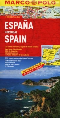 Portugal, Spain. Mapa samochodowa 1:800 000 Opracowanie zbiorowe
