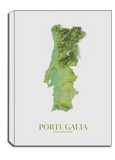 Portugalia, Mapa - Obraz Na Płótnie 30X40 Cm Galeria Plakatu