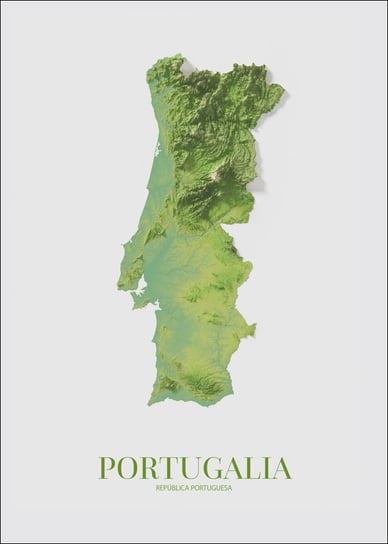 Portugalia, mapa - plakat 29,7x42 cm Galeria Plakatu