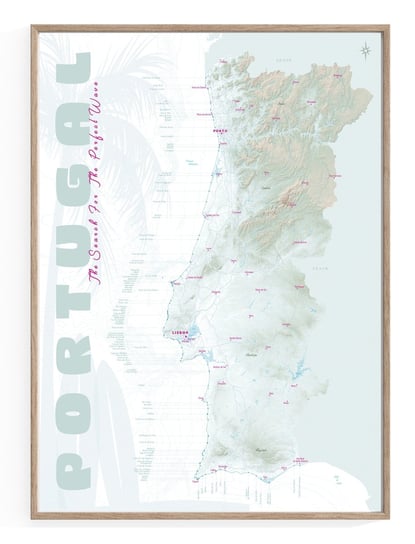 PORTUGALIA Surfing - plakat dla Surfera 40x50cm Mapsbyp