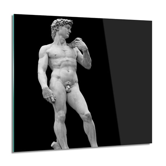 Posąg Dawid grafika foto na szkle ścienne, 60x60 cm ArtPrintCave
