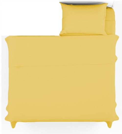 Pościel 100x160 Dziecięca Jednobarwna Żółta Żółć Zacisze Domu