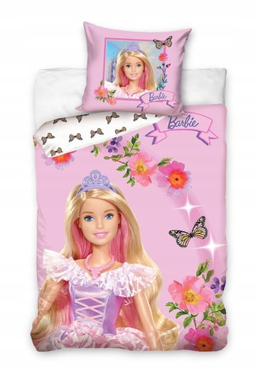 Pościel 140X200 Barbie Lalka Księżniczka Brokatowa Carbotex