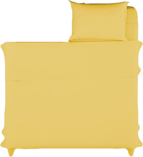 Pościel 140x200 Bawełniana Jednobarwna Żółta Żółć Zacisze Domu